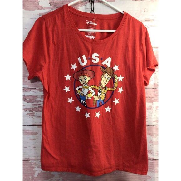 Vintage Toy Story USA Tee Red Crewneck Size L Women’s Never Worn - Picture 14 of 15